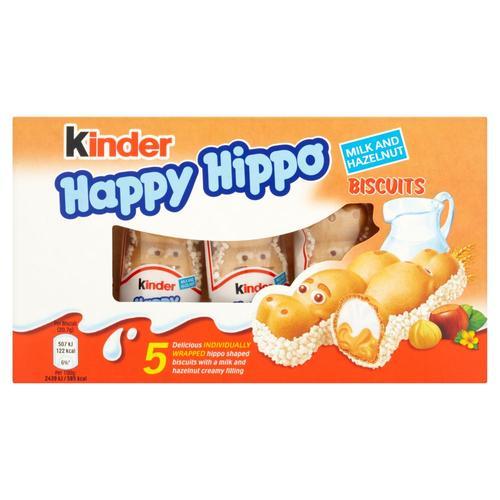 Kinder Happy Hippo Biscuits 5 Pieces 103.5 g - Kinder Happy Hippo Biscuits 5 Pieces 103.5 g