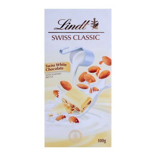 Lindt Swiss Classic White Chocolate With Almond Brittle100 g - Lindt Swiss Classic White Chocolate With Almond Brittle100 g