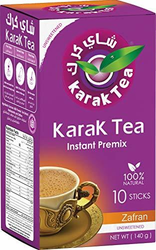 Karak Tea Zafran Unsweetened 10 Sticks 140 G - Karak Tea Zafran Unsweetened 10 Sticks 140 G