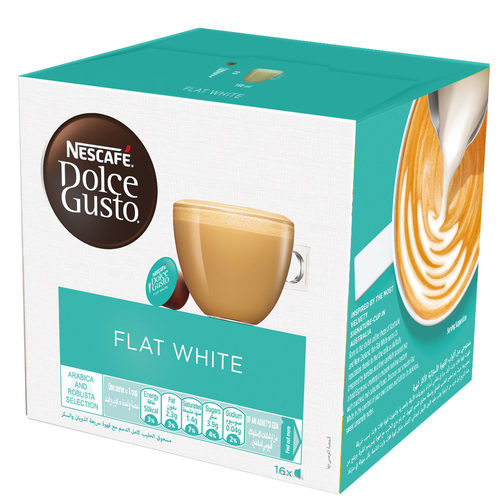 Nescafe Dolce Gusto Flat White 16 Capsules - Nescafe Dolce Gusto Flat White 16 Capsules