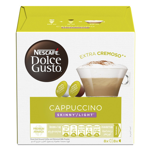 Nescafe Dolce Gusto Cappuccino Skinny And Light 16 Capsules - Nescafe Dolce Gusto Cappuccino Skinny And Light 16 Capsules