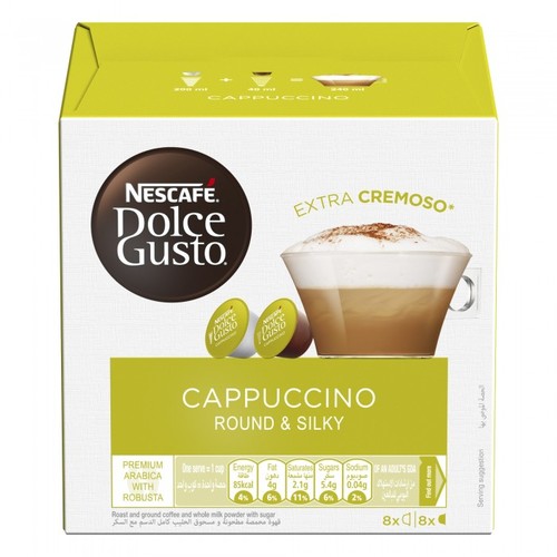 Nescafe Dolce Gusto Cappuccino Round And Silky 16 Capsules - Nescafe Dolce Gusto Cappuccino Round And Silky 16 Capsules