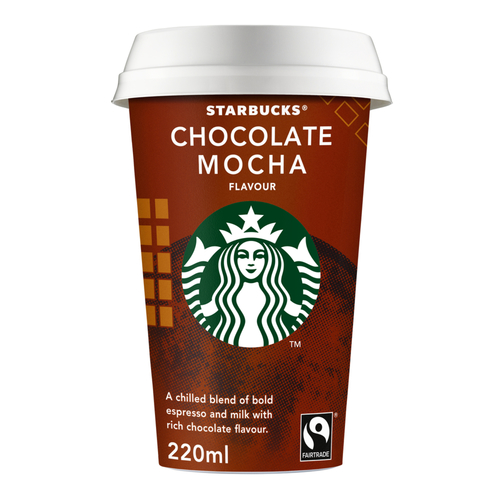 STARBUCKS Chocolate Mocha Paper Glass Drink 220 ML - STARBUCKS Chocolate Mocha Paper Glass Drink 220 ML