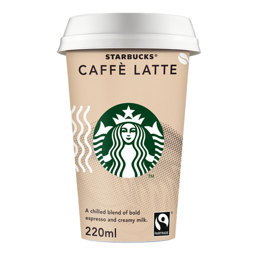 STARBUCKS Caffe Latte Paper Glass Drink 220 ML - STARBUCKS Caffe Latte Paper Glass Drink 220 ML