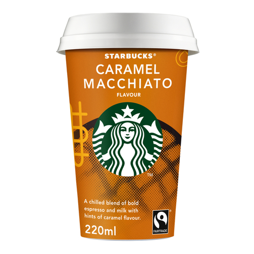 STARBUCKS Caramel Macchiato Paper Glass Drink 220 ML - STARBUCKS Caramel Macchiato Paper Glass Drink 220 ML