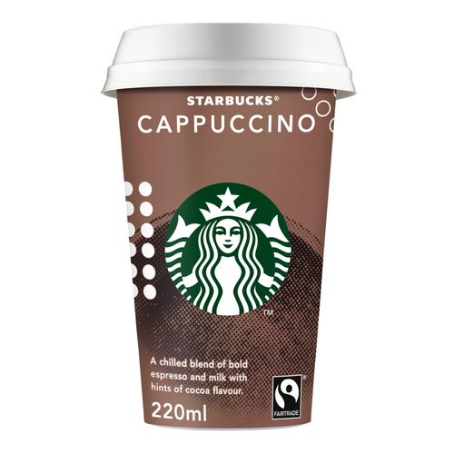 STARBUCKS Cappuccino Paper Glass Drink 220 ML - STARBUCKS Cappuccino Paper Glass Drink 220 ML