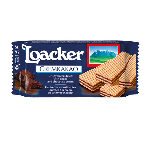 Loacker Cocoa And Chocolate Cream 45 g - Loaker Cocoa And Chocolate Cream 45 g