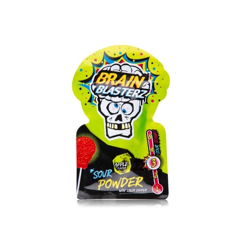 Brain Blasterz Sour Powder With Lollipop Apple Flavour 10 g - Brain Blasterz Sour Powder With Lollipop Apple Flavour 10 g