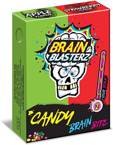 Brain Blasterz Strawberry And Apple Flavour Sour Candy 45 g - Brain Blasterz Strawberry And Apple Flavour Sour Candy 45 g