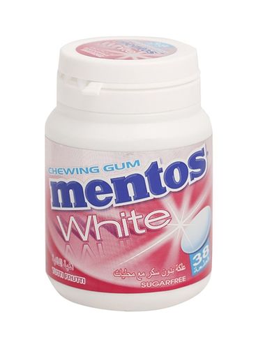 Mentos Gum White Tutti Frutti 38 Pieces - Mentos Gum White Tutti Frutti 38 Pieces