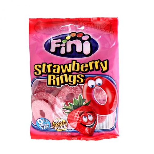 Fini Strawberry Rings 80 g - Fini Strawberry Rings 100 g