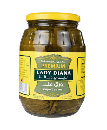 Premium Lady Diana Grape Leaves 908 G - Premium Lady Diana Grape Leaves 908 G