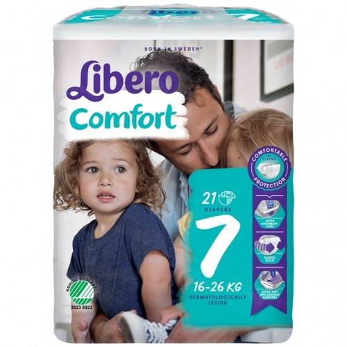 Libero Comfort Diapers Size 7 - 21 Pieces 16-26 Kg - Libero Comfort Diapers Size 7 - 21 Pieces 16-26 Kg