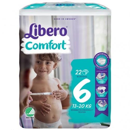 Libero Comfort Diapers Size 6 - 22 Pieces 13-20 Kg - Libero Comfort Diapers Size 6 - 22 Pieces 13-20 Kg