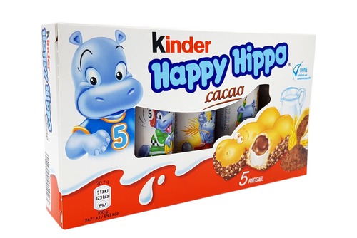 Kinder Happy Hippo KAKAO 5 Pieces 20.7 g Each - Kinder Happy Hippo KAKAO 5 Pieces 20.7 g Each