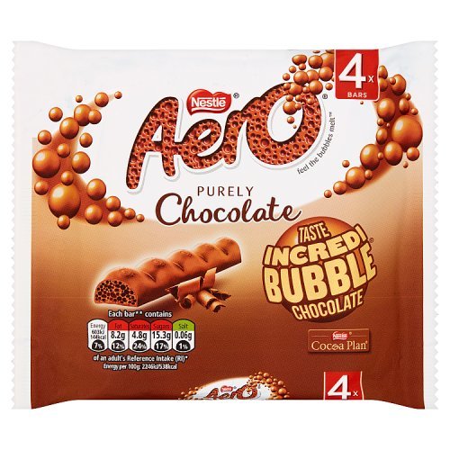 Aero Purely Chocolate 4 Bars 108 g - Aero Purely Chocolate 4 Bars 108 g