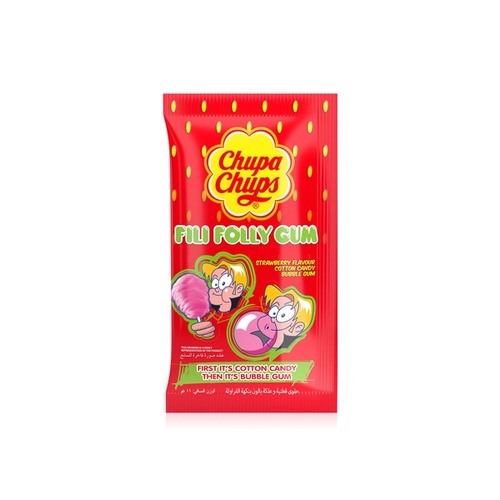 Chupa Chups Fili Folly Strawberry Gum 11 g - Chupa Chups Fili Folly Strawberry Gum 11 g