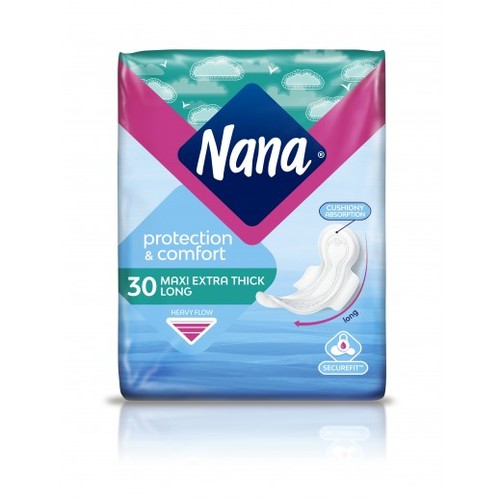 Nana Maxi Extra Thick Long 30 Pads - Nana Maxi Extra Thick Long 30 Pads