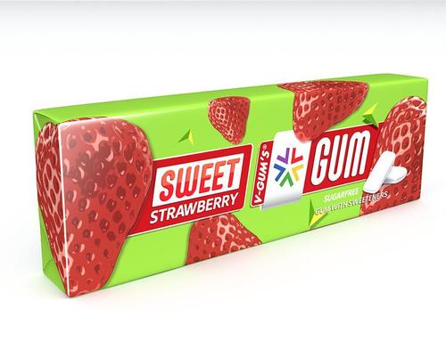 Fresh V-gum Strawberry Sugar Free 14 g