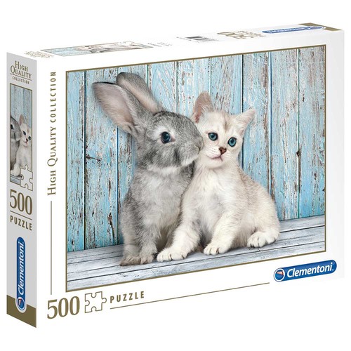 Best Friends Cat & Bunny 500Pcs - Best Friends Cat & Bunny 500Pcs