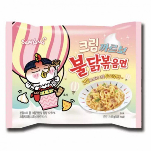 Korean Indomi Pink Cream Carbonara 140 g - Korean Indomi Pink Cream Carbonara 140 g