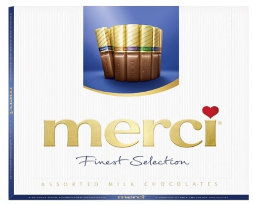 Merci Finest Selection 4 Varieties Of Milk Chocolate Specialties 250 g - Merci Finest Selection 4 Varieties Of Milk Chocolate Specialties 250 g