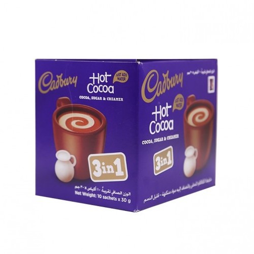 Cadbury Hot Cocoa - 3 in 1 - 10 Pieces - Cadbury Hot Cocoa - 3 in 1 - 10 Pieces