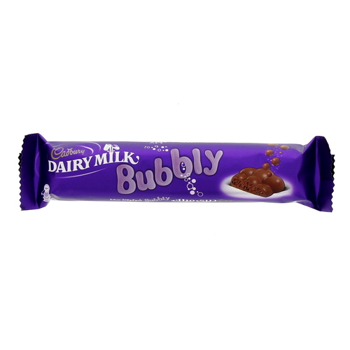 Cadbury Dairy Milk Bubbly Milk Chocolate 28 g - Cadbury Dairy Milk Bubbly Milk Chocolate 28 g