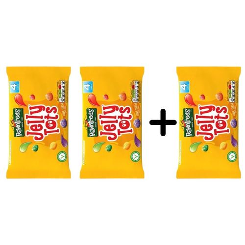 Rowntrees Jelly Tots 4pk 112 g 2 PIECES + 1 FREE - BUY 2 Get 1 Free