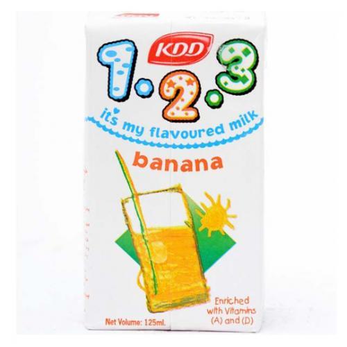 KDD 123 Low Fat Banana Milk 125 ml - KDD 123 Low Fat Banana Milk 125 ml