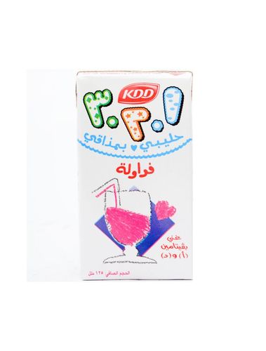 KDD 123 Low Fat Strawberry Milk 125 ml - KDD 123 Low Fat Strawberry Milk 125 ml