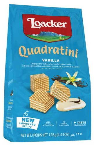 Loacker Quadratini Vanilla 125 g - Loacker Quadratini Vanilla 125 g