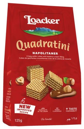 Loacker Quadratini Napolitaner 125 g - Loacker Quadratini Napolitaner 125 g