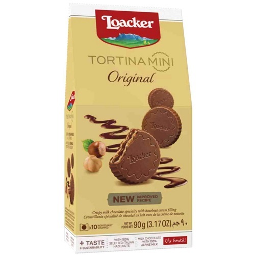 Loacker Tortina Mini Original 10 Pieces X 9 g - Loacker Tortina Mini Original 10 Pieces X 9 g