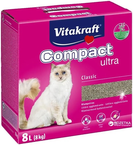Vitakraft Compact Ultra Cat Litter 8 Kg - Vitakraft Compact Ultra Cat Litter 8 Kg