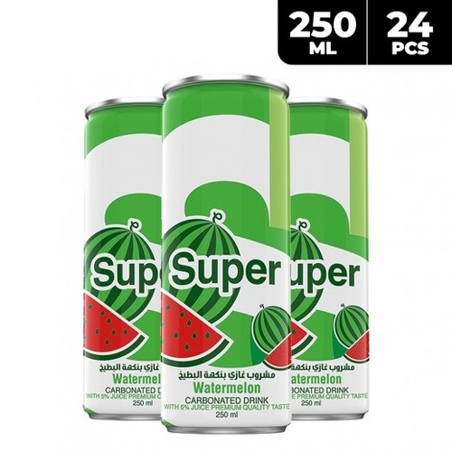 Super Watermelon Carbonated Drink 24 Pieces X 250 ml - Super Watermelon Carbonated Drink 24 Pieces X 250 ml