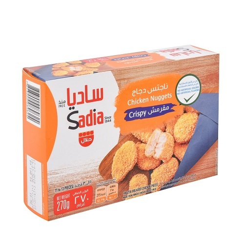 ساديا ناجتس دجاج مقرمش بالبقسماط 270 غم - ساديا ناجتس دجاج مقرمش بالبقسماط 270 غم