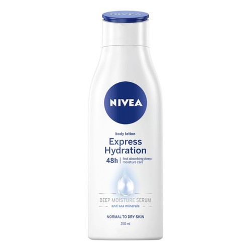 Nivea Body Lotion Express Hydration Sea Minerals Normal To Dry Skin 250 ml - Nivea Body Lotion Express Hydration Sea Minerals Normal To Dry Skin 250 ml