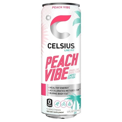 Celsius Live Fit Sparkling Peach Vibe 355 ml - Celsius Live Fit Sparkling Peach Vibe 355 ml