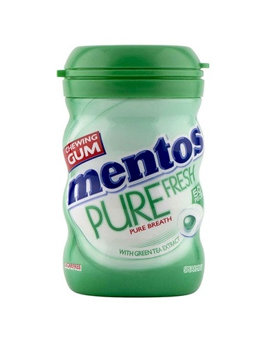 Mentos Gum Pure Fresh Spearmint With Green Tea 50 Pieces - Mentos Gum Pure Fresh Spearmint With Green Tea 50 Pieces