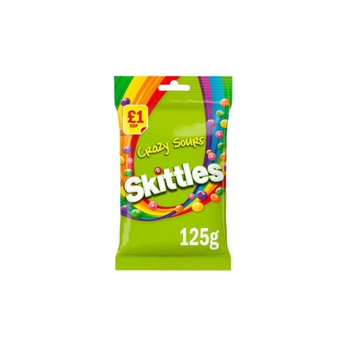 Skittles Crazy Sours  125 g - Skittles Crazy Sours  125 g