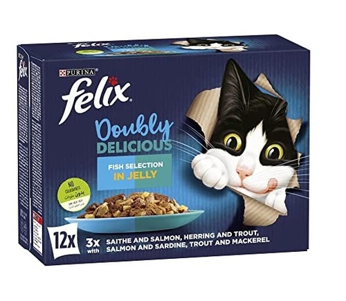 Purina Felix Junior Fish Selection In Jelly Wet Cat Food 12  PCS X 85 g - Purina Felix Junior Fish Selection In Jelly Wet Cat Food 12  PCS X 85 g