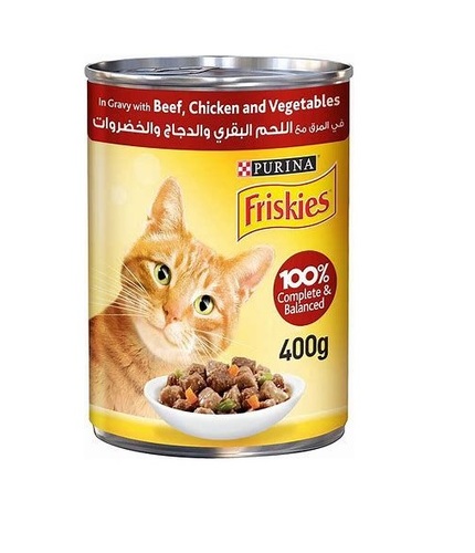 Friskies Chicken  And Vegetables Cat Food 400 g - Friskies Chicken  And Vegetables Cat Food 400 g