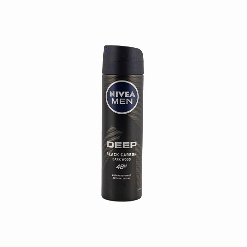 Nivea Men Deep Black Carbon Dark Wood Anti Perspirant 150 ml - Nivea Men Deep Black Carbon Dark Wood Anti Perspirant 150 ml