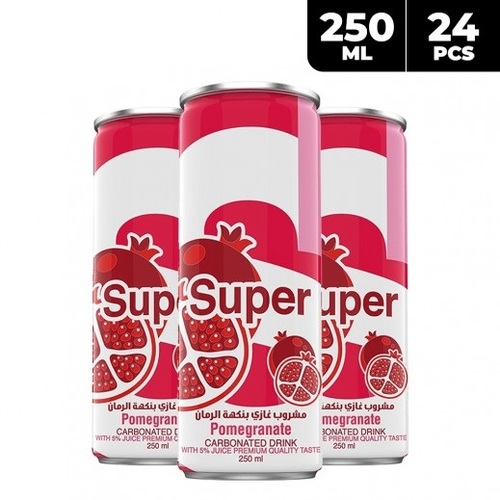 Super Pomegranate Carbonated Drink 24 Pieces X 250 ml - Super Pomegranate Carbonated Drink 24 Pieces X 250 ml