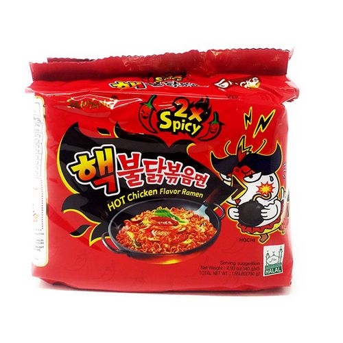 Korean Indomi Red 2X Spicy 5 Pieces X 140 g - Korean Indomi Red 2X Spicy 5 Pieces X 140 g