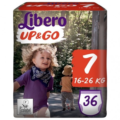 Libero Up & Go Pant Diapers Size 7 - 36 Pieces 16-26 Kg - Libero Up & Go Pant Diapers Size 7 - 36 Pieces 16-26 Kg