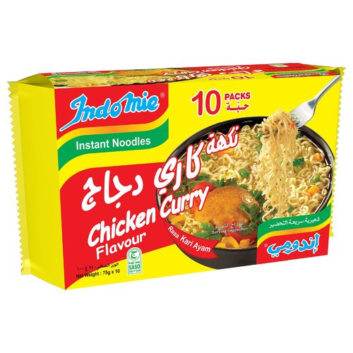 Indomie Chicken Curry Bag 10 PCS X 77 g - Indomie Chicken Curry Bag 10 PCS X 75 g