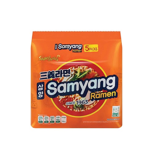 Korean Samyang Ramen Original Flavor 5 Pieces X 120 g - Korean Samyang Ramen Original Flavor 5 Pieces X 120 g