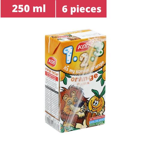 KDD 123 Orange With White Grape Juice 6 Pieces X 125 ml - KDD 123 Orange With White Grape Juice 6 Pieces X 125 ml